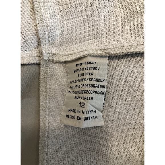 Maya Brooke Women’s Beige Open Front Jacket Size 12 – 3/4 Sleeve Dressy Blazer - Picture 6 of 9